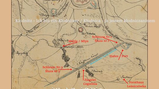 Stare mapy pokazują, że w rejonie ujścia rzeki Kłodnicy do Odry stał niegdyś młyn