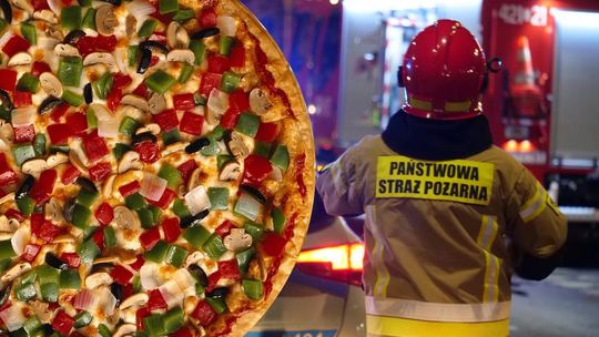 Strażacy dziękują za pizzę anonimowemu darczyńcy