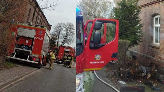 Strażacy ewakuowali mężczyznę z płonącego mieszkania