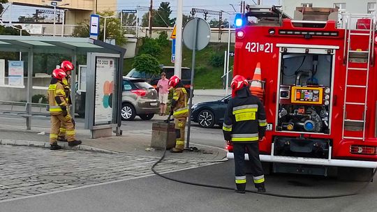 Strażacy interweniowali w rejonie dworca kolejowego