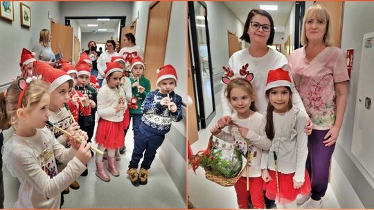 Świąteczny koncert w hospicjum w wykonaniu przedszkolaków. ZDJĘCIA