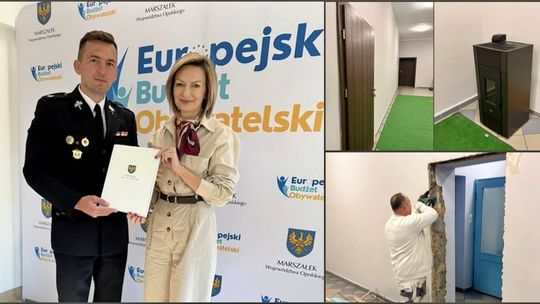 Świetlica w OSP Miejsce Odrzańskie wzbogaciła się o nowe drzwi i kominek na pellet. ZDJĘCIA