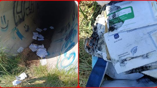 Torby pełne niedostarczonych listów znalezione pod obwodnicą w Reńskiej Wsi