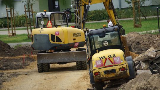 Trwa przebudowa podwórka przy ulicy Jurija Gagarina