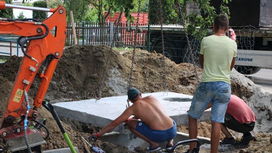 Trwają prace przy budowie trzeciej tężni solankowej w Koźlu. ZDJĘCIA