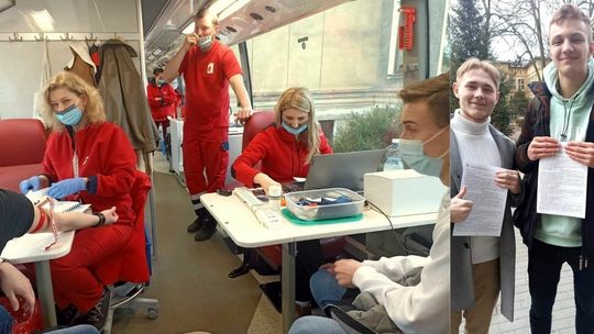 Uczniowie ze Sławięcic oddali prawie 10 litrów krwi. Akcja "Młoda Krew Ratuje Życie"