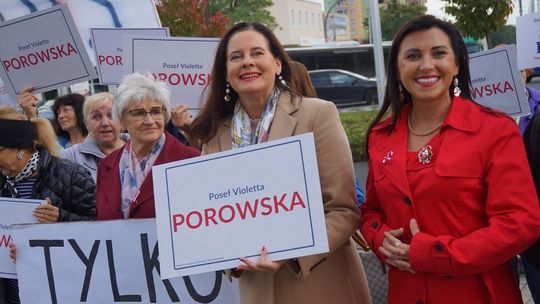Violetta Porowska zachęcała do udziału w wyborach i referendum. ZDJĘCIA i WIDEO