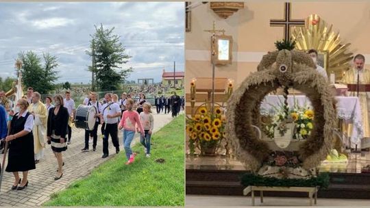 W tym roku bez hucznej imprezy. Rolnicy, mieszkańcy i władze gminy Reńska Wieś celebrowali zakończenie żniw