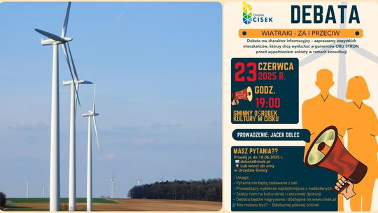 Wiatraki - za i przeciw. W Cisku odbędzie się otwarta debata społeczna Wiatraki - za i przeciw. W Cisku odbędzie się otwarta debata społeczna