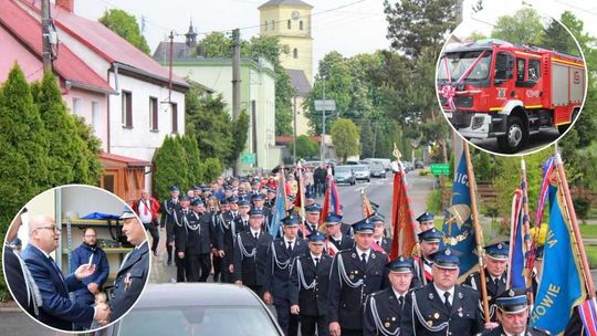 Poświęcenie nowego wozu i budynku. OSP Gościęcin świętował podwójnie. ZDJĘCIA Poświęcenie nowego wozu i budynku. OSP Gościęcin świętował podwójnie. ZDJĘCIA