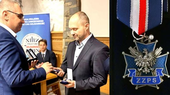 Wojciech Rajchel uhonorowany Srebrnym Krzyżem ZZ Policyjna Solidarność