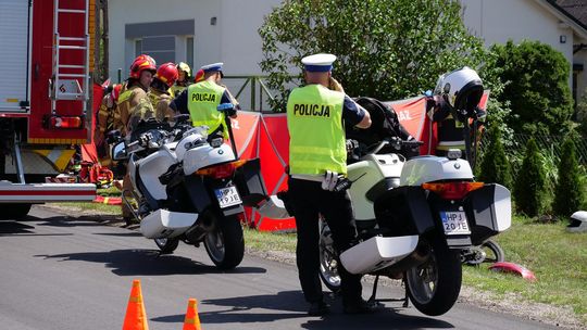 Wypadek w Lubieszowie. Zderzenie osobówki z motorowerem
