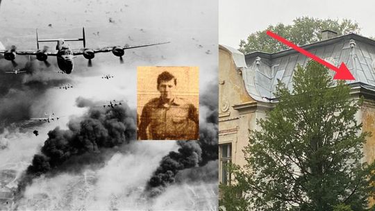 Wyskoczył z zestrzelonego samolotu i wylądował na budynku w Sławięcicach