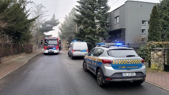 Zadymienie pustostanu w Śródmieściu. ZDJĘCIA