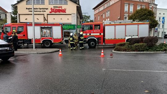 Zadymienie w sklepie Żabka przy ulicy Grunwaldzkiej. ZDJĘCIA