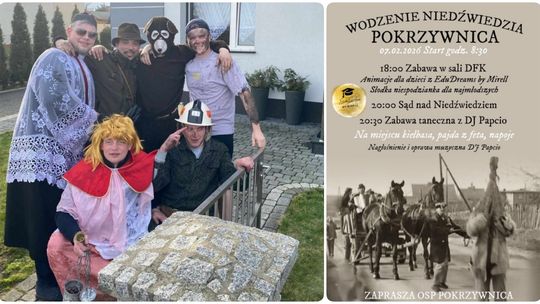 Zapustna tradycja w Pokrzywnicy. Wodzenie Niedźwiedzia już 7 lutego