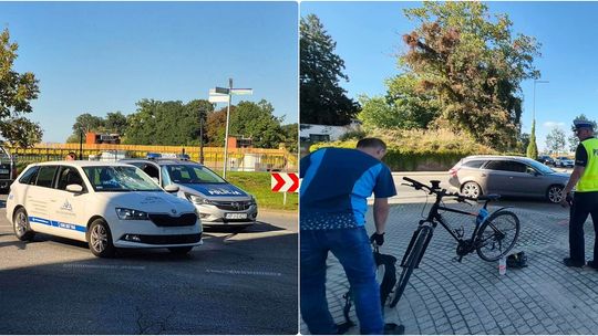 Potrącenie rowerzysty w Koźlu. Kierująca Skodą nie ustąpiła pierwszeństwa. ZDJĘCIA