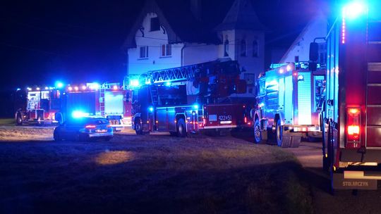 Ze zgłoszenia wynikało, że pali się dach domu jednorodzinnego