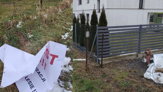 Zerwane banery w Roszowickim Lesie. Emocje wokół reorganizacji szkół narastają