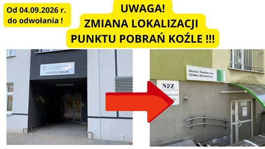 Zmiana lokalizacji Punktu Pobrań Koźle