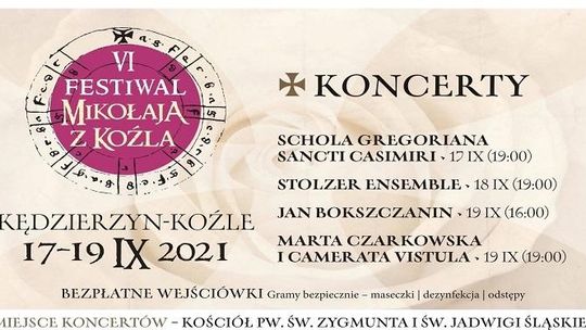 Znamy już szczegółowy program VI Festiwalu Mikołaja z Koźla