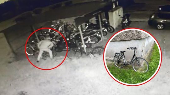 Zostawił stary rower i odjechał nowym. Wszystko się nagrało. Złodziej poszukiwany