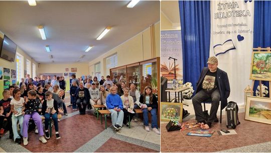 Żywa Biblioteka – spotkania z niezwykłym artystą w Długomiłowicach i Reńskiej Wsi. ZDJĘCIA