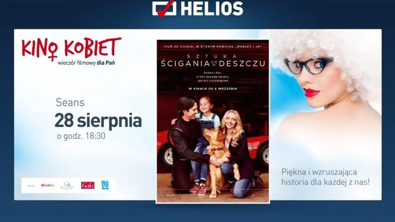 Kino Kobiet w "Heliosie". Seans filmu „Sztuka ścigania się w deszczu"