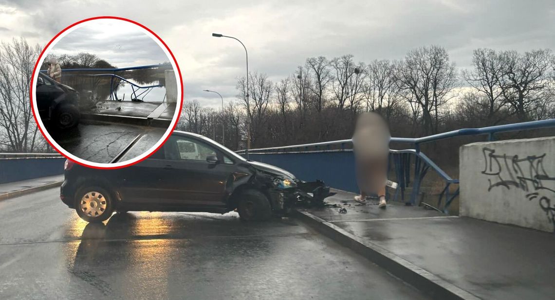 55-letnia kierująca volkswagenem straciła panowanie nad pojazdem i uszkodziła barierkę mostu 55-letnia kierująca volkswagenem straciła panowanie nad pojazdem i uszkodziła barierkę mostu