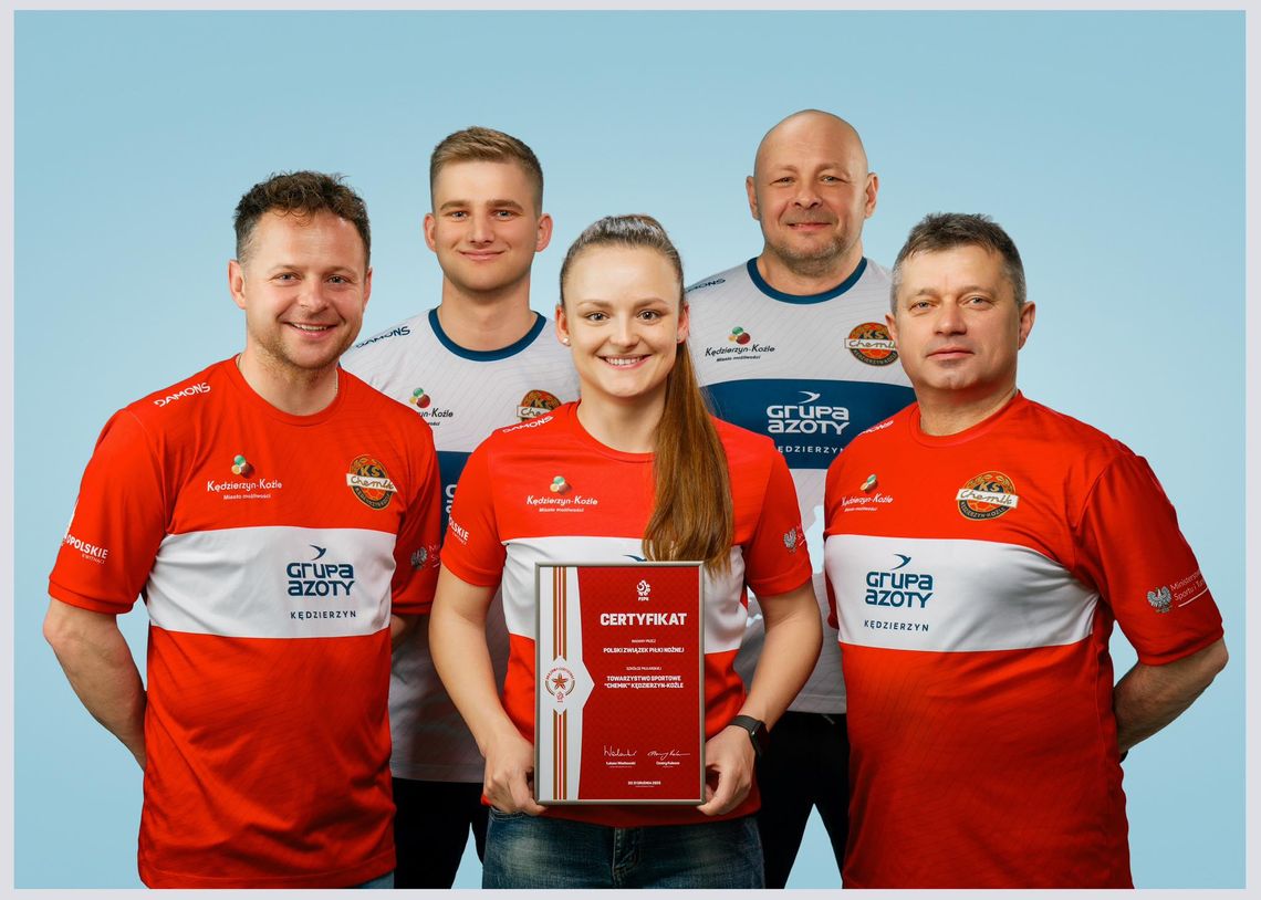 Akademia Piłkarska Chemik Kędzierzyn-Koźle z brązowym certyfikatem PZPN