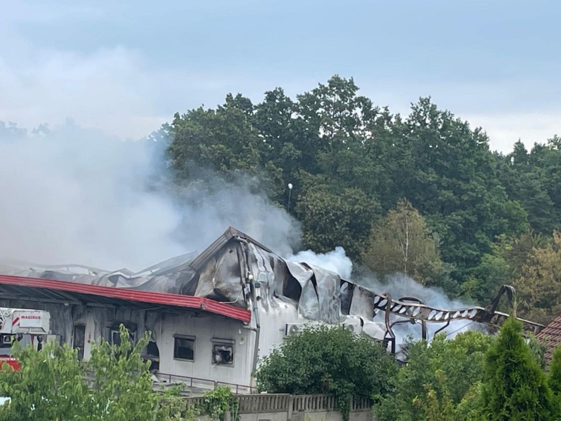 Akcja gaśnicza trwała całą noc. Wciąż trwa dogaszanie. ZDJĘCIA