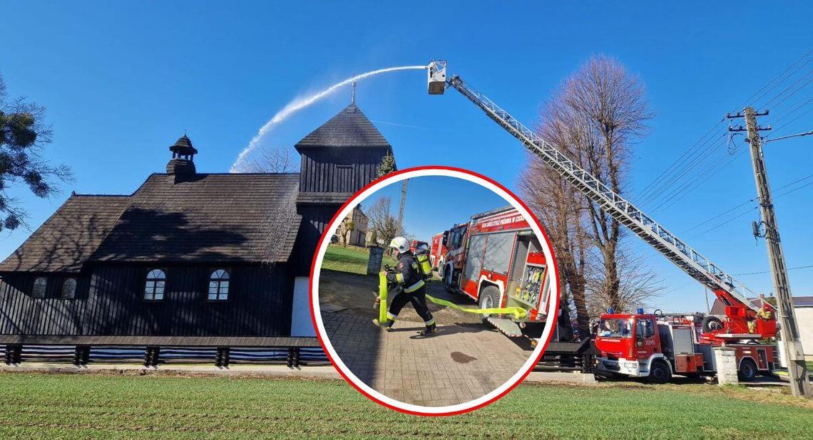 Akcja strażaków w zabytkowym kościele! Sprawdzali, czy budynek jest bezpieczny. ZDJĘCIA