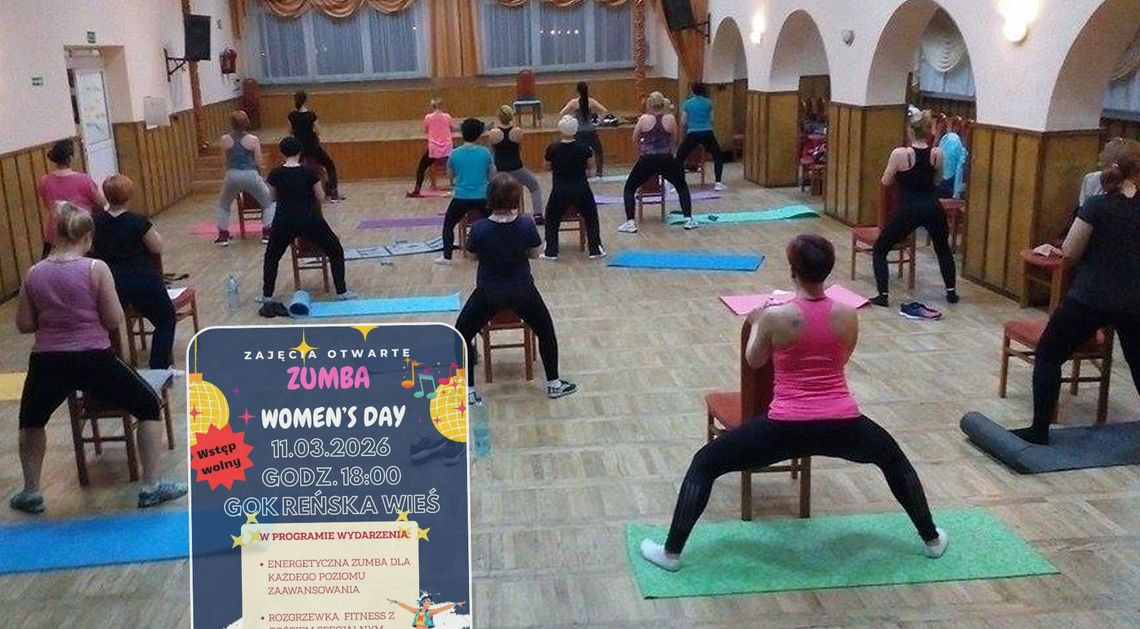 Aktywny Dzień Kobiet w GOK Reńska Wieś – będzie zumba, energia i świetna zabawa