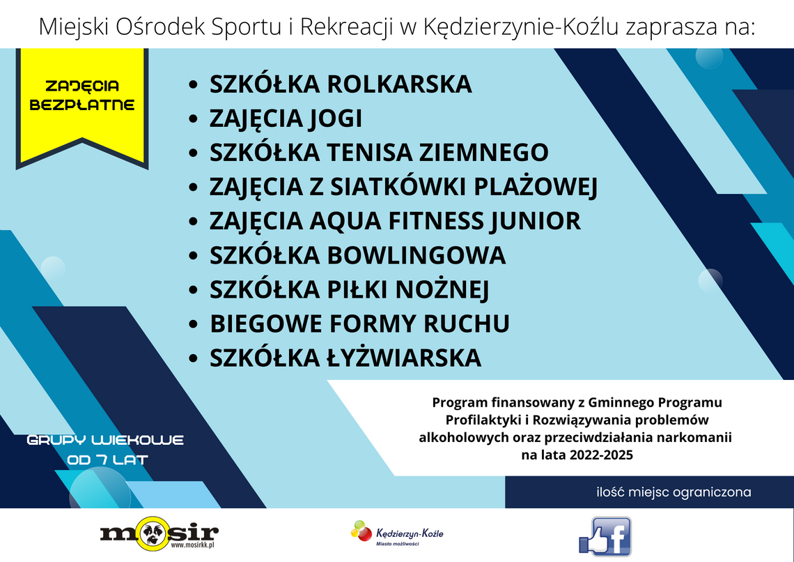 Bezpłatne zajęcia rekreacyjno-sportowe dla dzieci i młodzieży