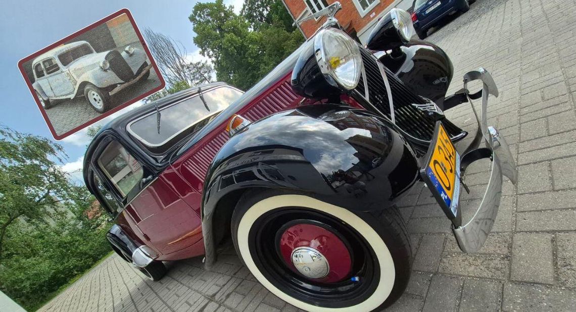 Citroen Al Capone i wehikuł PRL-u. Kultowe auto z Koźla odzyskało dawny blask. ZDJĘCIA