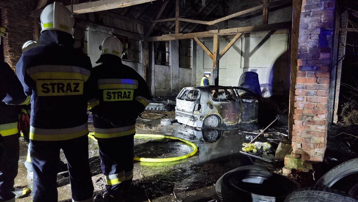 Czy sprawca potrącenia 3 osób z Koźla spalił swoje auto w Cisku?
