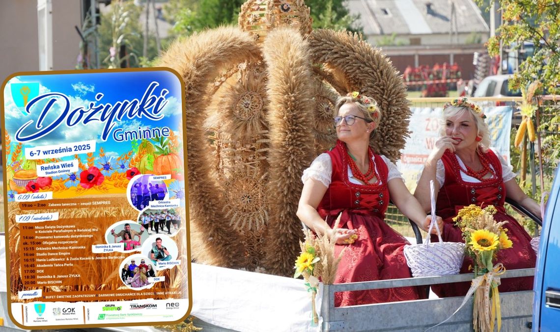 Dożynki gminne w Reńskiej Wsi - tradycja, muzyka i rodzinna zabawa