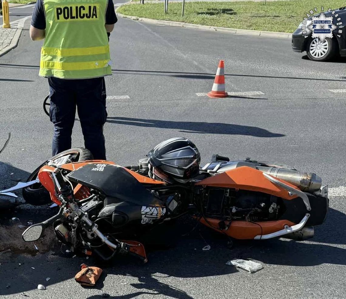 Dwa groźne wypadki drogowe, w których ucierpieli motocykliści