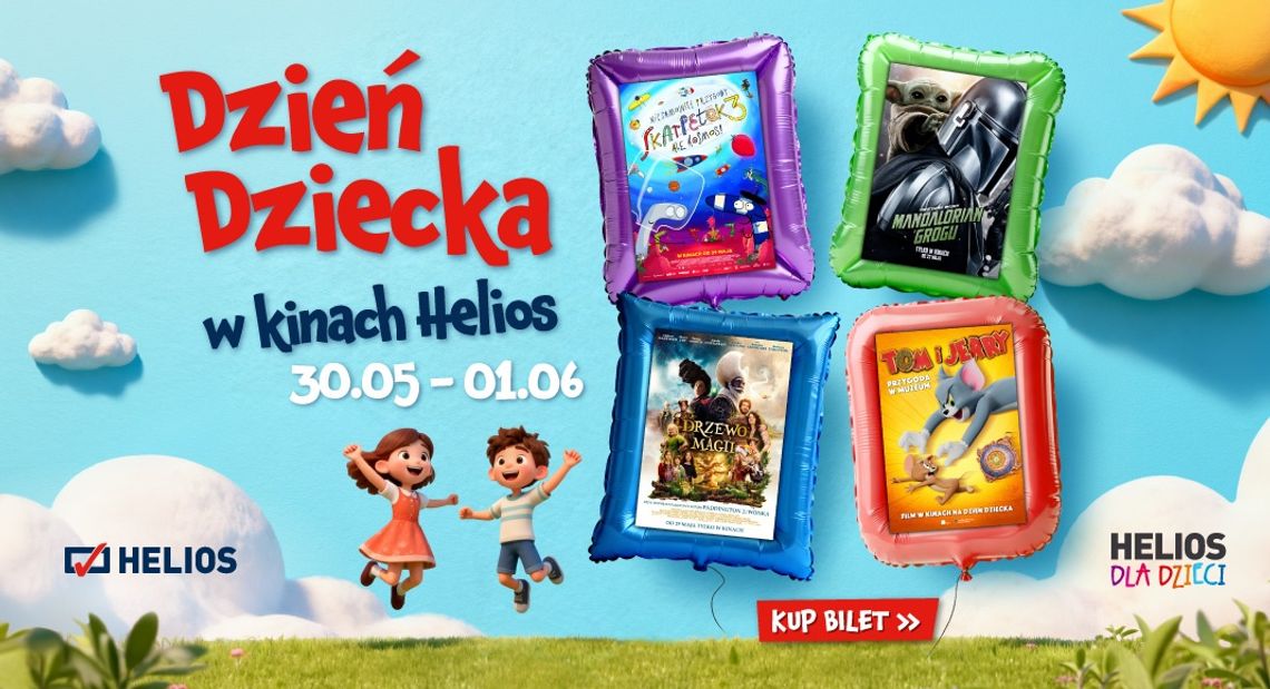 Dzień Dziecka w kinie Helios. Seanse specjalne z konkursami Dzień Dziecka w kinie Helios. Seanse specjalne z konkursami