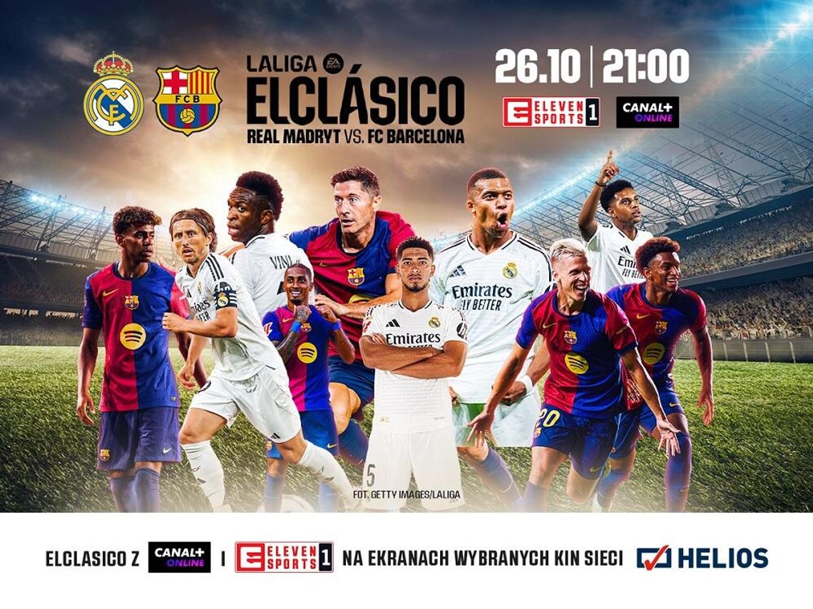 El Clasico: Real Madryt - FC Barcelona. Transmisja w kinie Helios