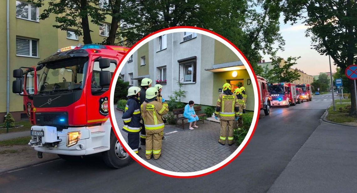 Ewakuacja mieszkańców bloku przy ul. Wojska Polskiego. Lokatorzy czuli gaz. ZDJĘCIA Ewakuacja mieszkańców bloku przy ul. Wojska Polskiego. Lokatorzy czuli gaz. ZDJĘCIA