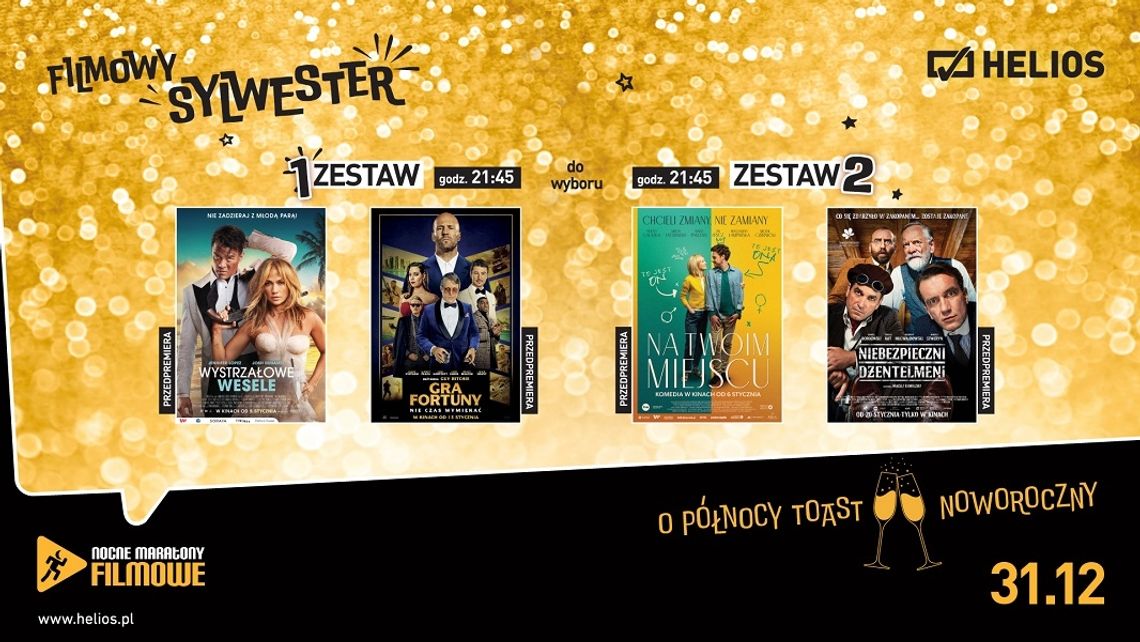 Filmowy sylwester w kinie Helios w Kędzierzynie-Koźlu