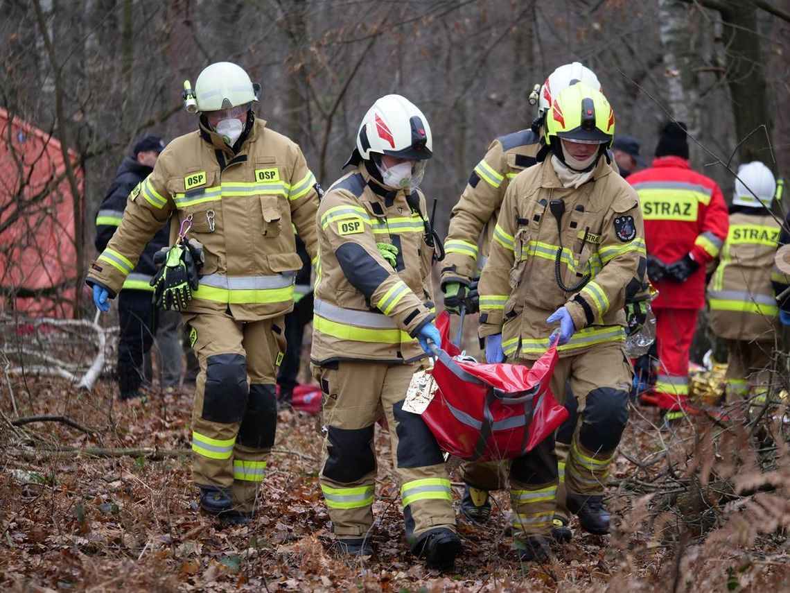 Huragan połamał drzewa. W lesie byli harcerze. Do akcji ruszyli strażacy. ZDJĘCIA