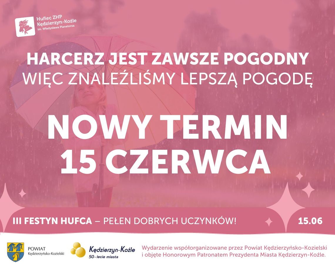 III Festyn Hufca ZHP Kędzierzyn-Koźle przeniesiony na 15 czerwca!