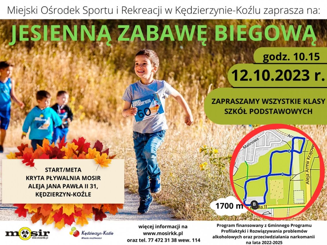Jesienna zabawa biegowa dla dzieci w Kędzierzynie-Koźlu