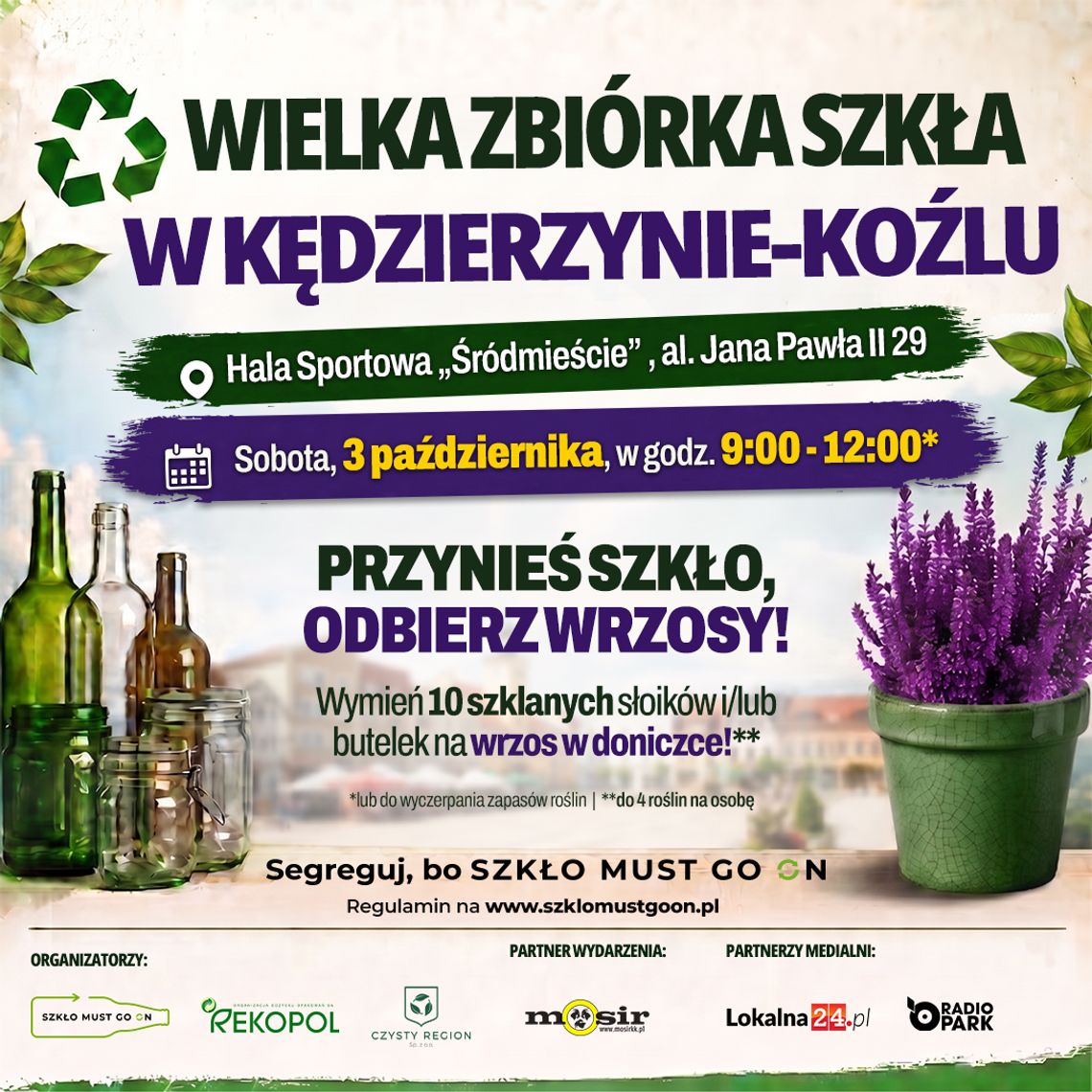 Jesienne porządki z nagrodą. W Kędzierzynie-Koźlu szkło będzie można wymienić na wrzosy Jesienne porządki z nagrodą. W Kędzierzynie-Koźlu szkło będzie można wymienić na wrzosy