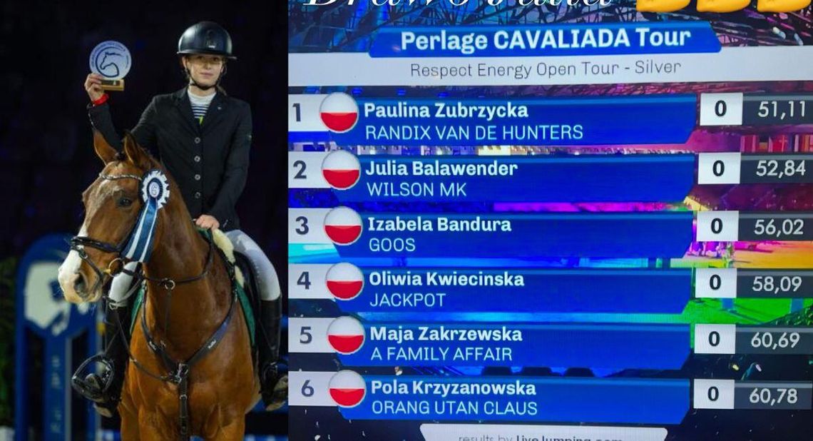 Julia Balawender z Kędzierzyna-Koźla zdobyła dwa medale na Cavaliadzie w Warszawie!