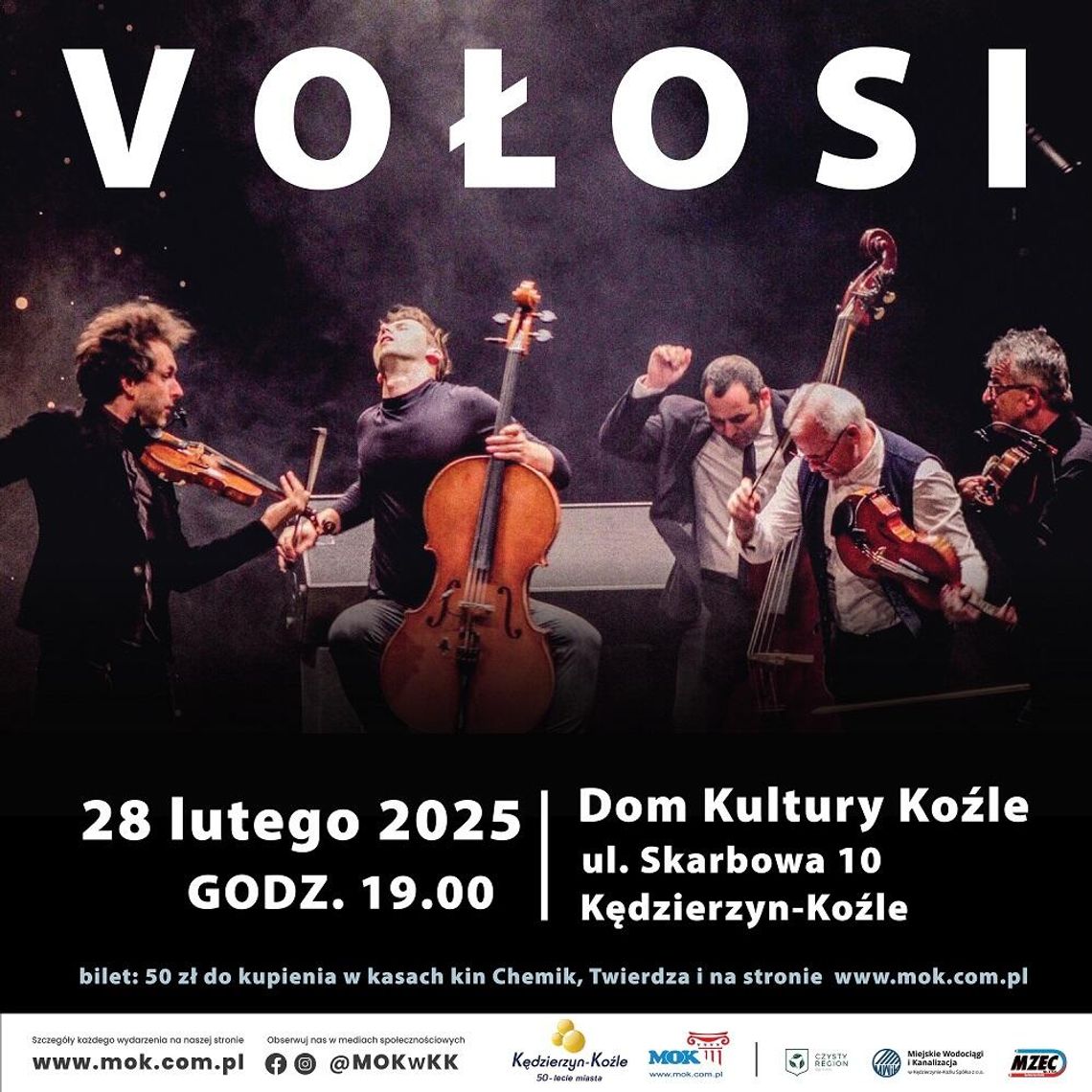 Koncert grupy Vołosi. Muzyka górali beskidzkich w Domu Kultury "Koźle"