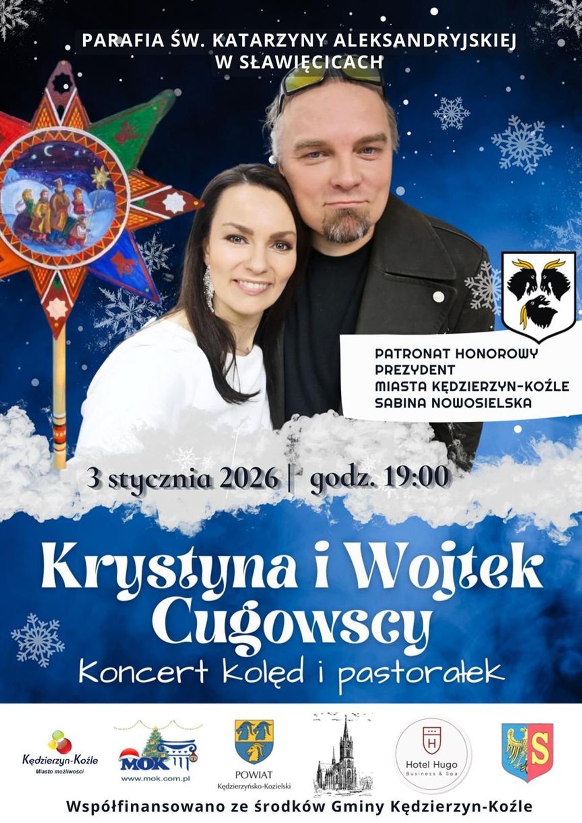 Koncert kolęd i pastorałek Krystyny i Wojtka Cugowskich w Sławięcicach