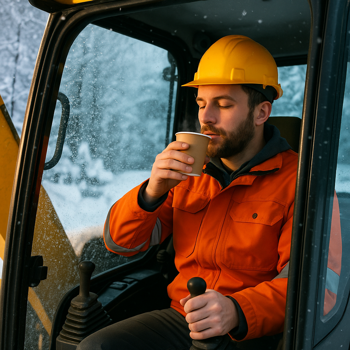 Koparki nie stoją zimą – jak wygląda praca operatora przez cały rok?